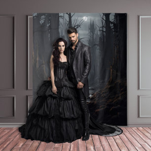 ゴシック様式ムーディダークフォレストXLarge タペストリー