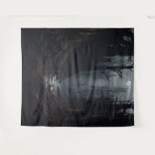 ゴシック様式ムーディダークフォレストXLarge タペストリー (正面(横))