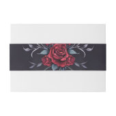 ゴシック様式ムーディパープルレッド結婚ローズ 招待状ベリーバンド (裏面例)