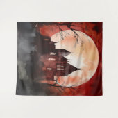 ゴシック様式ムーディフルムーン&キャッスルナイト タペストリー (正面(横))