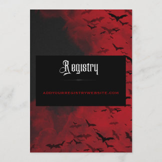 ゴシック様式ムーディヴァンパイアこうもりブライダルシャワー招待状 招待状