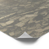 ゴシック様式ムーディースシーンヴィンテージクリーム&ブラック結婚ズ ポスター (角)