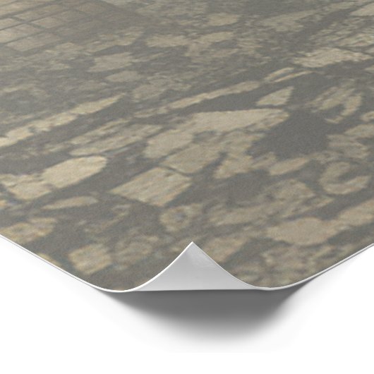 ゴシック様式ムーディースシーンヴィンテージクリーム&ブラック結婚ズ ポスター (角)