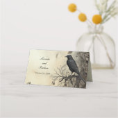 ゴシック様式ムーディースシーンヴィンテージクリーム&ブラック プレイスカード (裏面)