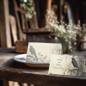 ゴシック様式ムーディースシーンヴィンテージクリーム&ブラック プレイスカード