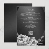 ゴシック様式ムーディースホワイトペオ結婚ニーの詳細 エンクロージャーカード (正面/裏面)