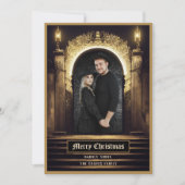 ゴシック様式メリークリスマスホリデーカード シーズンカード (正面)