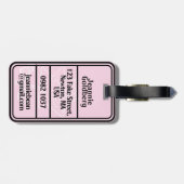 ゴシック様式ライトピンクブラックフローラスピリットボード ラゲッジタグ (裏面横)