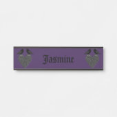 ゴシック様式ラヴェンスとブラックハートカスタム サインプレート (正面)