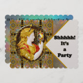 ゴシック様式ルネッサンス旧世界驚きパーティー 招待状 (正面/裏面)