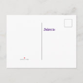 ゴシック様式ロマンスの紫色のバラの蝋燭ライト結婚式 インビテーションポストカード (裏面)