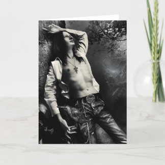 ゴシック様式ワタリガラスの挨拶状 カード