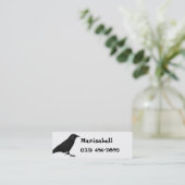 ゴシック様式ワタリガラスの細いプロフィールカード スキニー名刺 (スタンド正面)