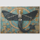 ゴシック様式ヴァンパイアスケルトンマーメイドスカルデクページ 薄葉紙 (正面)