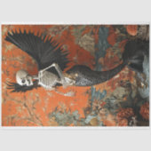 ゴシック様式ヴァンパイアスケルトンマーメイドスカルデクページ 薄葉紙 (正面)