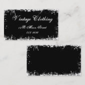 ゴシック様式ヴィンテージの黒 名刺 (正面/裏面)
