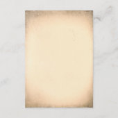 ゴシック様式ヴィンテージ結婚式詳細 – 情報 エンクロージャーカード (裏面)