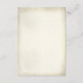 ゴシック様式ヴィンテージ結婚式詳細 – 情報 エンクロージャーカード (裏面)