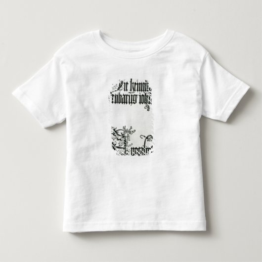 ゴシック様式原稿の銘刻文字 トドラーTシャツ (正面)