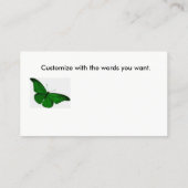 ゴシック様式名刺の老化させた一見のBlood Red蝶 名刺 (裏面)