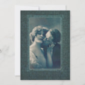 ゴシック様式吸血鬼ロマンスのドラキュラおよび恋人のビクトリア時代の人 招待状 (正面)