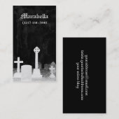 ゴシック様式墓地の墓碑の名刺 名刺 (正面/裏面)