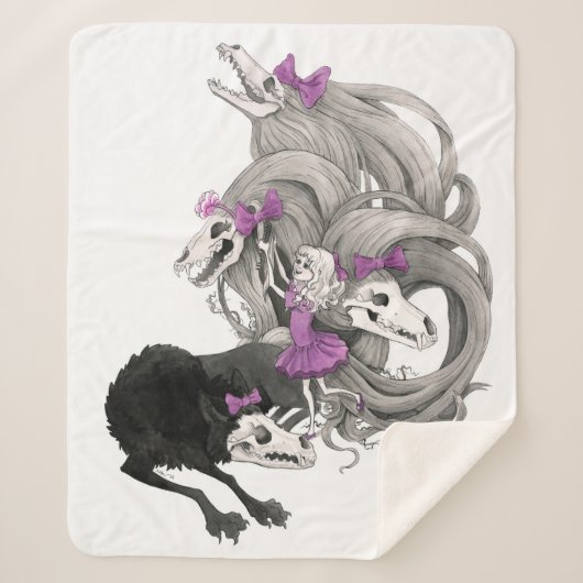 ゴシック様式女の子および彼女の暗闇: 魅力的 シェルパブランケット (正面)