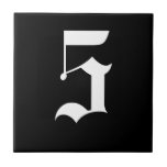 ゴシック様式屋家番号のタイル-黒の白 タイル<br><div class="desc">ゴシック様式屋家番号のタイル-黒の白</div>