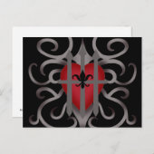 ゴシック様式投獄されたハートのバレンタインデー シーズンポストカード (正面/裏面)