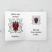 ゴシック様式投獄されたハートのロマンチックなバレンタインデー シーズンカード (内部)