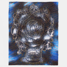 ゴシック様式星明かりの夜収穫者のサテンのエアブラシのファンタジー フリースブランケット