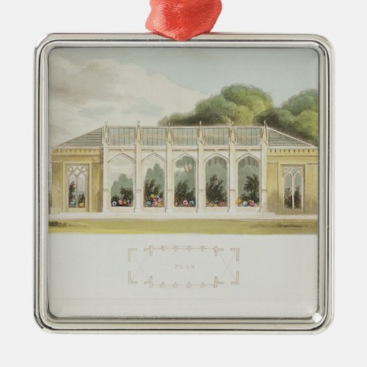 ゴシック様式温室1832年 メタルオーナメント (正面)