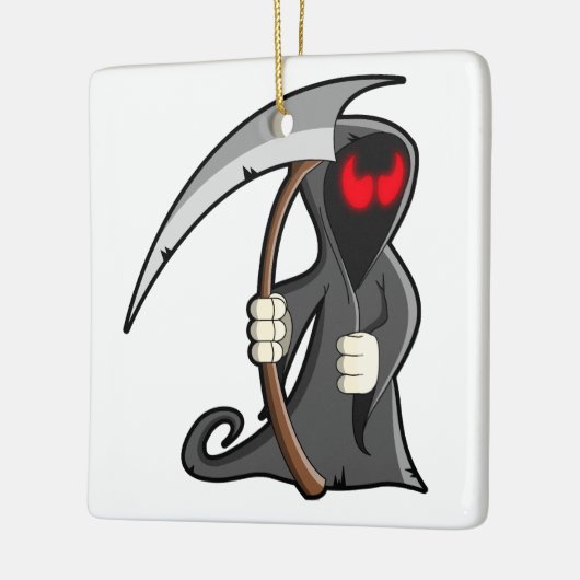 ゴシック様式漫画の死神ハロウィン セラミックオーナメント (左)