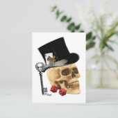 ゴシック様式相場師のスカルの入れ墨のデザイン ポストカード (スタンド正面)