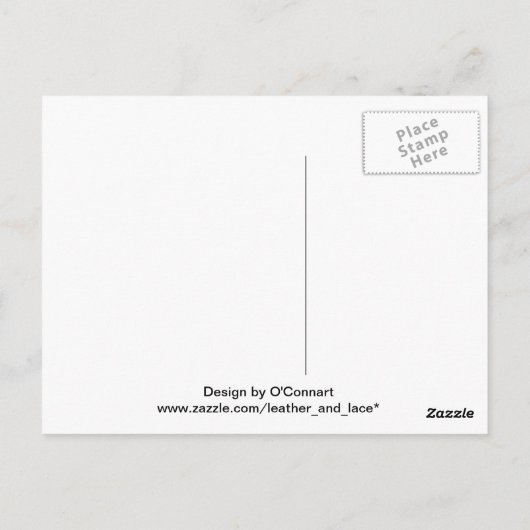 ゴシック様式相場師のスカルの入れ墨のデザイン ポストカード (裏面)