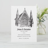 ゴシック様式結婚の大聖堂 招待状 (スタンド正面)