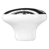 ゴシック様式花のトリムの陶磁器のノブ セラミックノブ (側面)