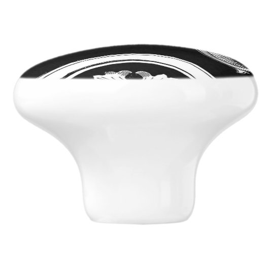 ゴシック様式花のトリムの陶磁器のノブ セラミックノブ (側面)