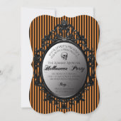 ゴシック様式鏡のハローウィンパーティ 招待状 (正面)