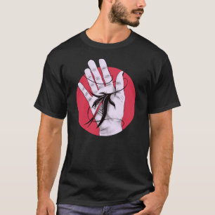 ゴシック様式風変わりで気色悪い芸術手の鋭い花モンスター Tシャツ