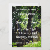 ゴシック様式骨組新郎新婦 招待状 (裏面)