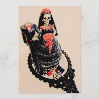 ゴシック様式骨組花嫁の頭のない新郎の保存日付 セーブザデート