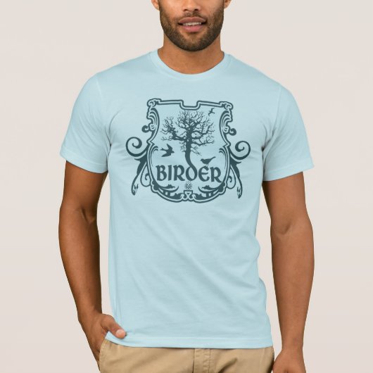 ゴシック様式鳥類捕獲人の盾 Tシャツ (正面)