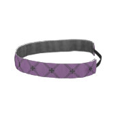 ゴシック様式黒いおよび紫色の斜めパターン アスレチックヘッドバンド (右)