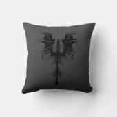 ゴシック様式黒いドラゴン クッション (裏面)