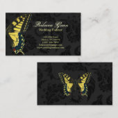 ゴシック様式黒く黄色い蝶 名刺 (正面/裏面)