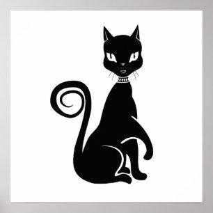 ゴシック様式黒猫 ポスター