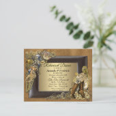 ゴシック様式 – ステームパンク結婚のリハーサルのディナー 招待状 (スタンド正面)