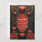 ゴシック様式、ハート、永遠のつながりのtouch。 セーブザデート (正面)