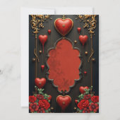 ゴシック様式、ハート、永遠のつながりのtouch。 セーブザデート (裏面)